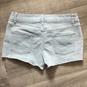 No Boundaries Blue Jean Shorts Distressed Casual